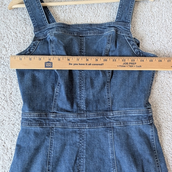 NWT Women's Madewell Denim Apron Bow-Back Dress Size 6 Mini Classic Feminine - Picture 9 of 10